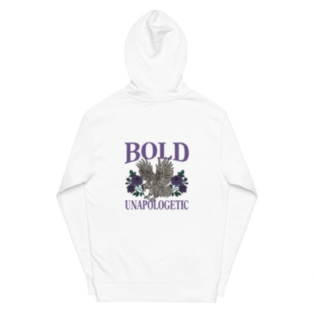 Bold + Unapologetic Yoga Bitch Embroidered Long Line Loose Fit Fleece Hoodie NWT